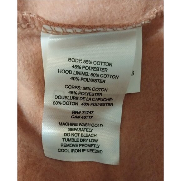 Cabelas Pink Hooded Sweatshirt L Cotton/Polyester Blend - Picture 5 of 7